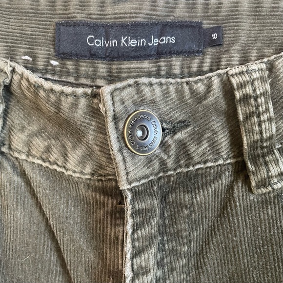 Calvin Klein Jeans Corduroy Pants Green Womens Size 10 - Picture 5 of 6
